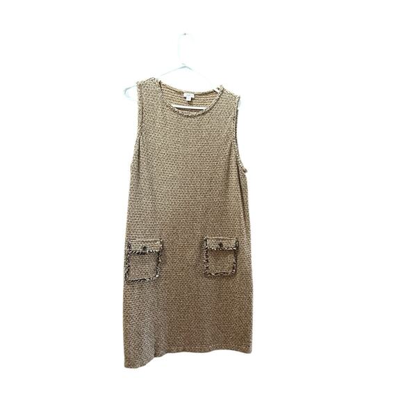 J Jill Women's Multicolor Butterscotch Cotton Blended Tweed Shift Dress Size L - Picture 5 of 9